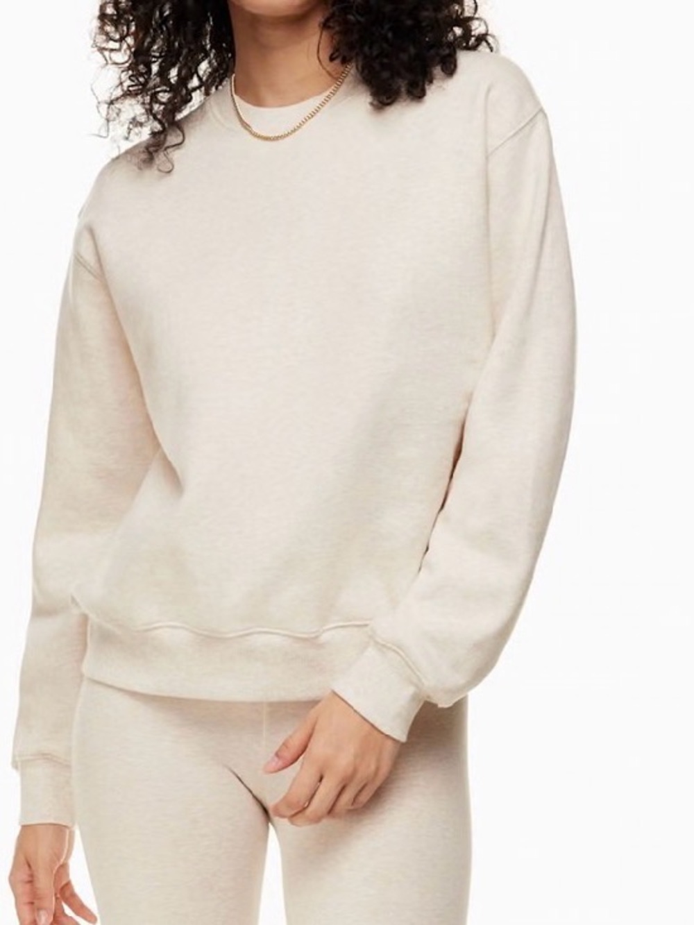 TNA Cream Cozy Fleece Crewneck
